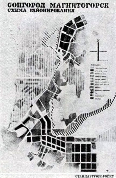 Magnitogorszk (Ural) rendezési terve 1932